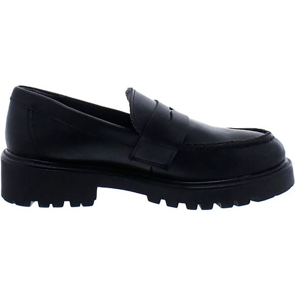 Steve Madden Womens Lyris Black Faux Leather Penny Slip-On Loafers Shoes NWT - Picture 3 of 4
